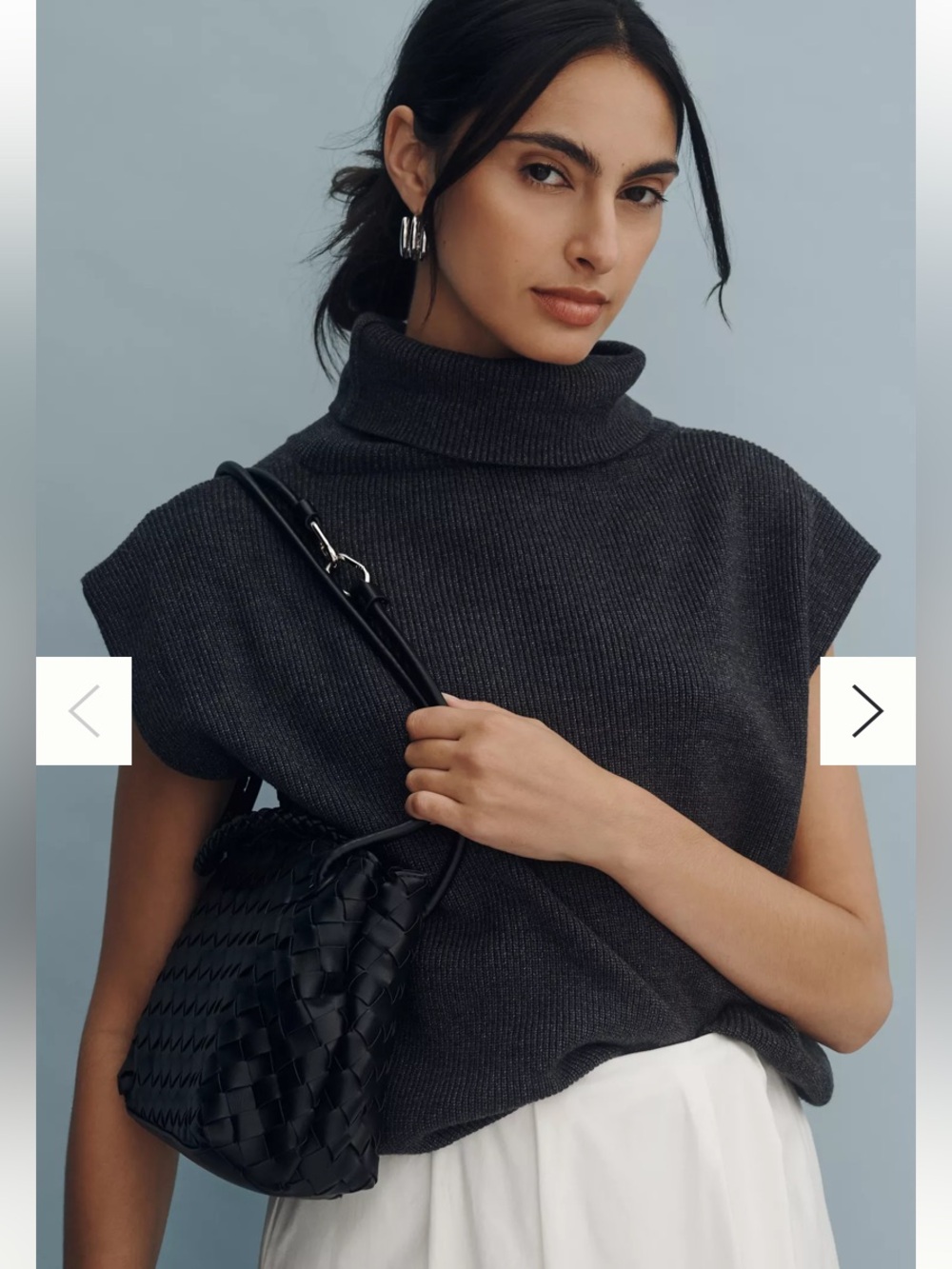 Maeve by Anthropologie Mock-Neck Muscle Sweater Vest